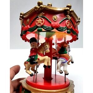 Christmas Carousel Lights Music Plays 12 Melodies In Harmony WORKS! TESTED!